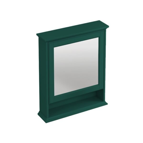 Vonios spintelė su veidrodžiu sodriai žalia