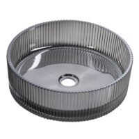 Rifliuoto stiklo pastatomas praustuvas Anhelo 40cm ty317b