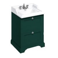 Burlington žalios spalvos vonios spintelė 65cm