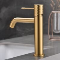 Genova Imex braižyto pvd aukso maišytuvas praustuvui BDG053-1OC