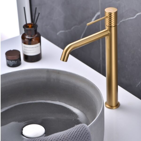 Imex Genova aukštas prautuvo maišytuvas brushed PVD auksas BDG053-3OC