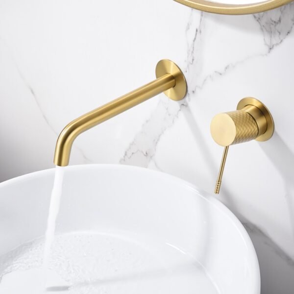 Imex Genova potinkinis praustuvo maišytuvas GLG053 PVD braižytas auksas