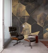 Geometrinių figurų fototapetai Muance MU16077 prabangus darbo kambarys