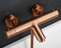 Vandens maišytuvai Imex Genova PVD dangos braižytas varis termostatas