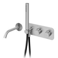 Bruma X-Alpha potinkinė vonios sistema termostatas braižytas plienas