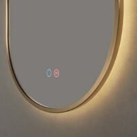 Veidrodis voniai su LED braižyto aukso rėmas Tokyo Ledimex 50x90cm 2