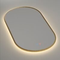 Veidrodis voniai su LED braižyto aukso rėmas Tokyo Ledimex 50x90cm