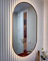 Veidrodis voniai su LED braižyto vario rėmas Tokyo Ledimex 50x90cm