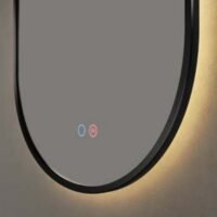 Veidrodis voniai su LED juodas rėmas Tokyo Ledimex 50x90cm