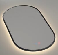 Veidrodis voniai su LED juodas rėmas Tokyo Ledimex 50x90cm