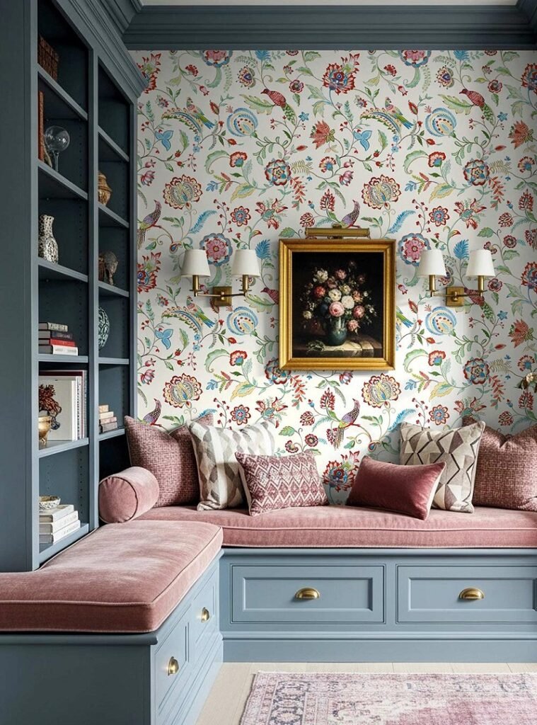 Gelėtas tapetas vaiko kambariui Partridge and Willow Wallquest