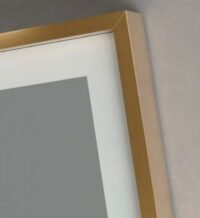 Veidrodis LED apšvietimu Ledimex Newyork aukso spalvos rėmas 40x160 (2)