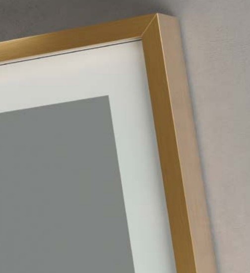 Veidrodis LED apšvietimu Ledimex Newyork aukso spalvos rėmas 40x160 (2)