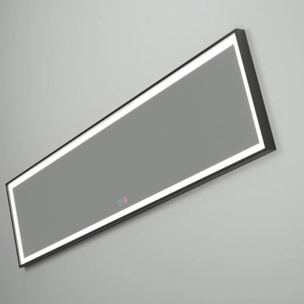 Veidrodis LED apšvietimu Ledimex juodos sp. rėmas New York 40x160cm