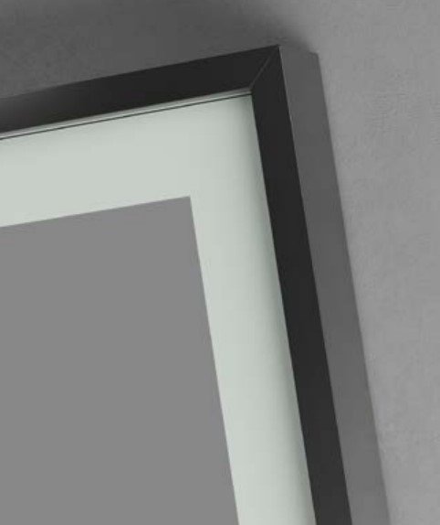 Veidrodis LED apšvietimu Ledimex Newyork juodos spalvos rėmas 40x160 (2)