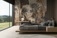 Atogražų piešinio fototapetai Reve LS200 miegamojo interjere